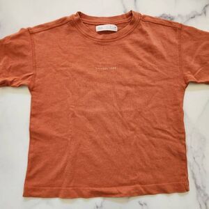 Zara size 7 Chicago Illinois 1986 burnt orange thick cotton short sleeve t-shirt